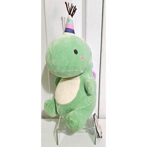Soft Plush Birthday Party Dinosaur T-Rex Stuffed Animal Hat Plushie Toy Green